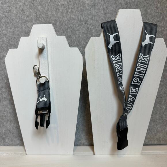 5 VS Love Pink Lanyards Keychain Combo ID Holder NWOT 19" Work School Themepark - Picture 6 of 9